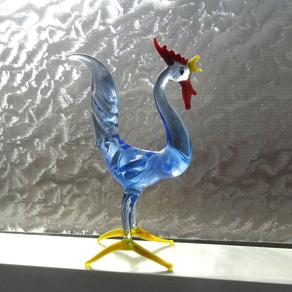 Vintage Glass Rooster - Picture 4 of 5